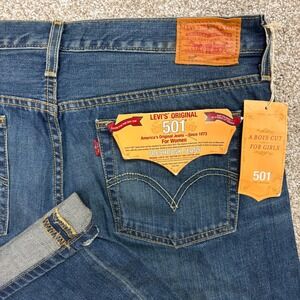 NEW Levi's 501 Womens Selvedge Denim 36x32 Blue Jeans Original Fit